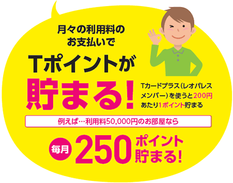 レオパレスTポイント貯まる