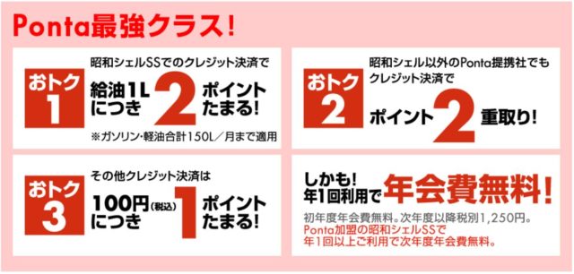 pontaカード特典