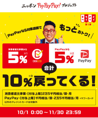 PayPay10%還元